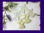 KC-GA_Hero Handmade resin Guardian Angels displayed in a group with lavender and greenery.