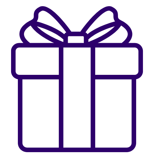 Kirnix Creations gift return icon – PURPLE gift box