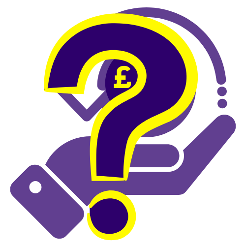 Kirnix Creations late or missing refund icon –PURPLE question mark in circle.