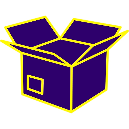 Kirnix Creations shipping and delivery icon – PURPLE parcel box