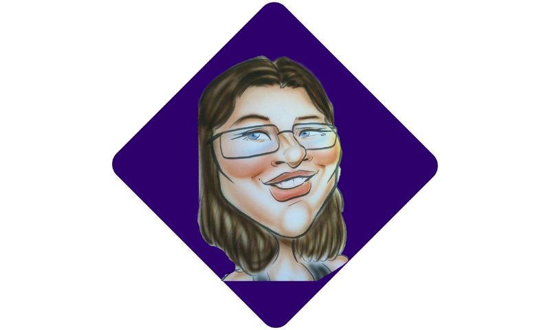 Cartoon portrait illustration of Nikki from Kirnix Creations.