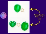 PP-Coin-Scale.jpg Pocket Peepers size comparison photo showing the green Heart and Oval shapes next to a £1 coin for scale.