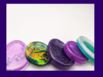 SOLO-RND5 Grids Assorted one-of-a-kind resin calming stones in mixed colours, shown as examples for the Chaos Solo lucky dip