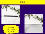 KC-TRAY-WAVE-RND-00106_Product-Sizing Size graphic showing the wave tray measured with a ruler and a side profile view; dimensions shown as 29cm x 29cm x 1cm.