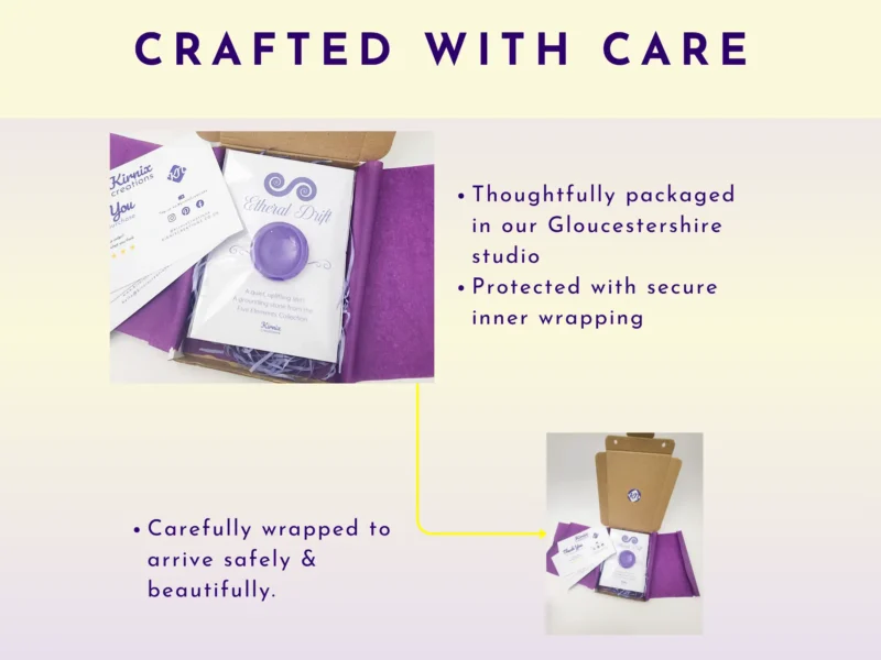 Kirnix Keepsakes packaging image showing tissue-wrapped presentation and careful packing for safe delivery.