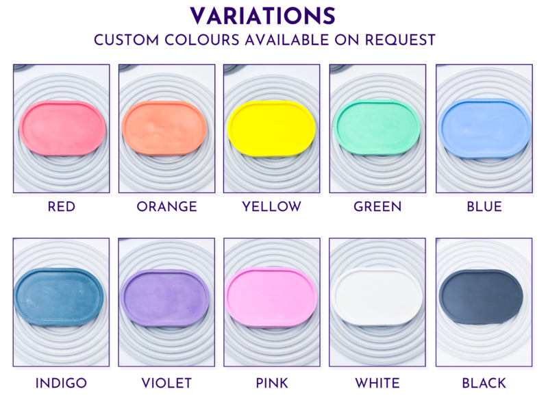 Image 12: Colour options chart for the small oval tray