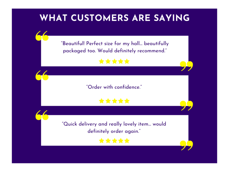 Image 17: Customer reviews graphic with ratings and short quotes