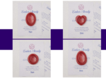Fire Red worry stone variation cards showing oval, pebble, round, and heart shapes.