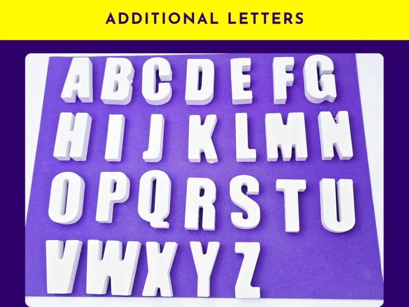 Additional A to Z letters available for Paint Your Own Name Kit