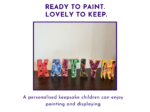 Finished painted personalised name letters displayed after painting.