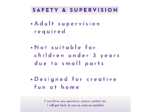Safety and supervision slide for Kirnix Kits personalised name painting kit.