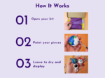 KNP-PYO-SPACE_How it works How It Works: Step 01 Open your kit with hands unboxing purple tissue paper. (part of a sequential guide)