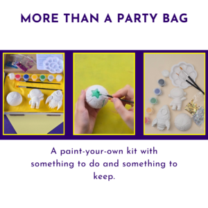 Graphic with “More than a party bag” text,