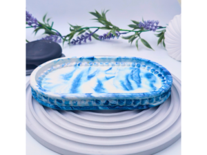 Large Blue Marble Catchall Tray