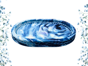 Blue Marble Small Oval Tray