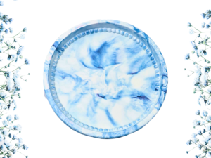 Blue Marble Round Trinket Dish