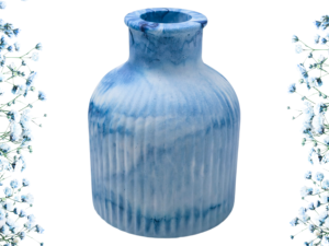 Blue Marble Bud Vase