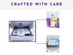 Kirnix packaging graphic showing the tray boxed and packed by hand.