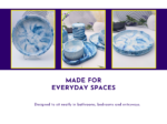 Small oval tray styled in everyday spaces with candle, vase, and bedside display examples