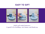 Gift-focused slide showing the small oval tray styled as a useful home gift