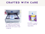 Kirnix packaging graphic showing an open box and wrapped parcel presentation