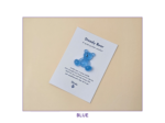 Steady Bear glitter pocket companion in blue on its printed support card.