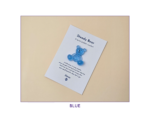 Steady Bear glitter pocket companion in blue on its printed support card.