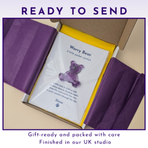 Worry Bear pocket companion gift-ready packaging