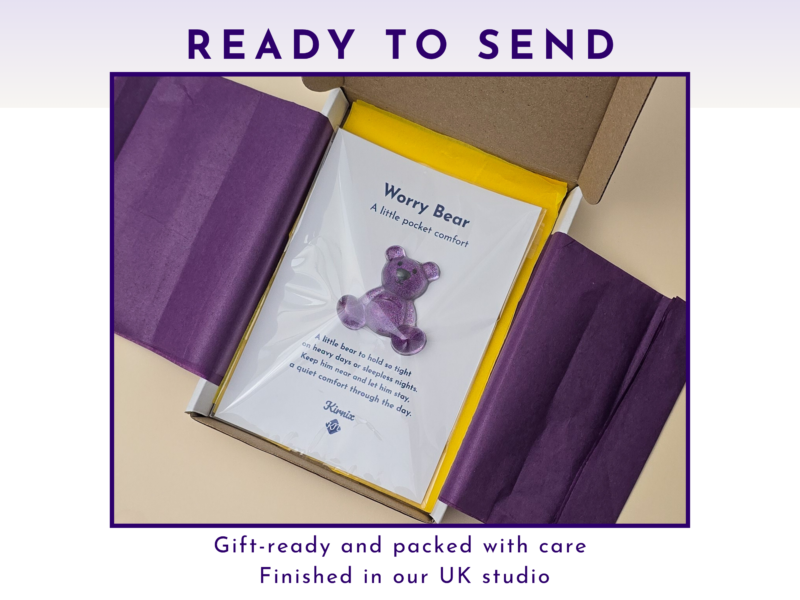 Worry Bear pocket companion gift-ready packaging