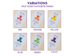 Worry Bear pocket companion colour variations in red, orange, yellow, blue, green and violet