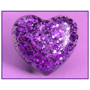 Glitter resin pocket hug heart — small handmade resin comfort gift from KirnixKeepsakes UK