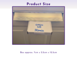Product Size Pocket hug resin heart gift box packaging — 7cm × 3.5cm × 10.5cm white gift box with purple tissue