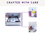 Kirnix packaging slide showing the pot packed with tissue paper, card, and presentation details