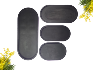 Black Oval Valet Tray