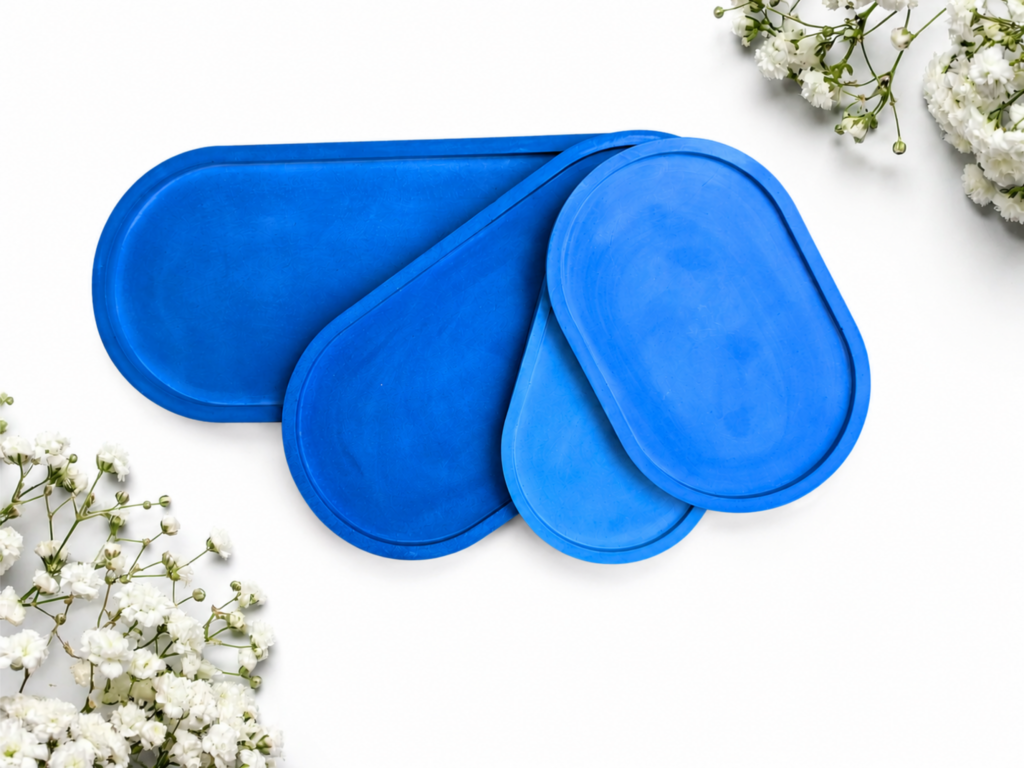 Blue Oval Catchall Tray