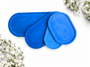Blue Oval Catchall Tray