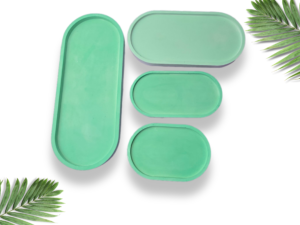Green Oval Valet and Catchall Tray