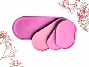 Pink Oval Jewellery and Catchall Tray