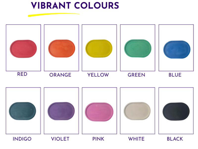 Red color swatch in a rounded square box (color sample)