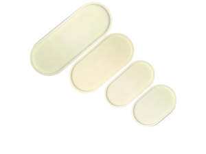 White Oval Perfume and Vanity Tray