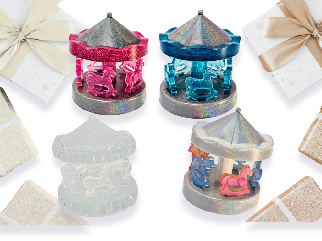 New Baby Resin Carousel Keepsake